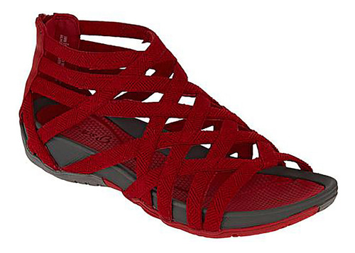 Zapatos De Mujer De Punta Abierta De Encaje Plano Con Sandal