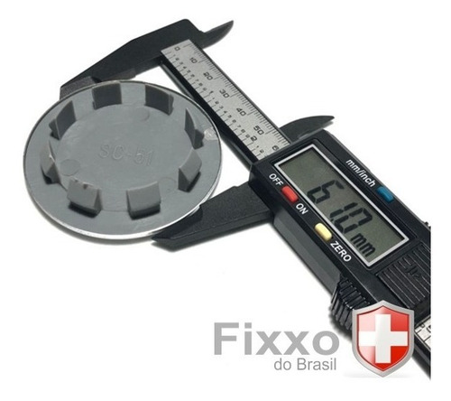 Imagem 5 de 6 de Kit 4 Center Cap Miolo Da Roda Range Rover Preta 61mm