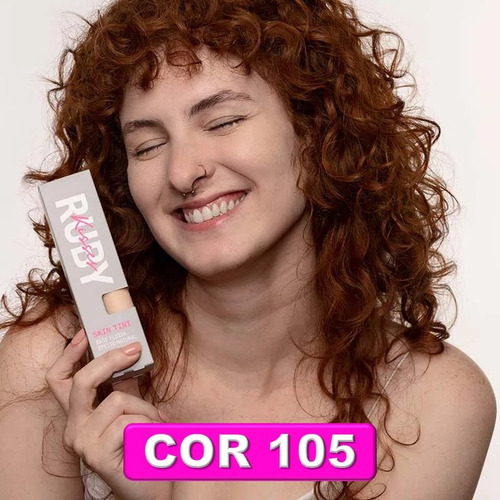 Skin Tint Base Líquida Fluída Matte Da Ruby Kisses Rk