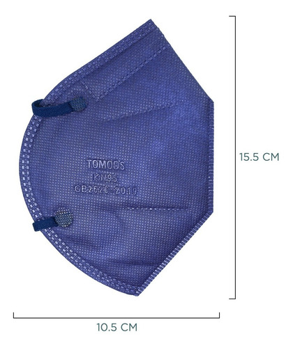 Imagen 3 de 8 de Cubrebocas Kn95 Tomods Mascarillas Certificados Caja 10 Pzs