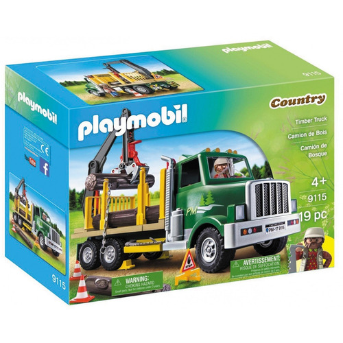 Playmobil Camion Clasico Maderero De Juguete Con Accesorios