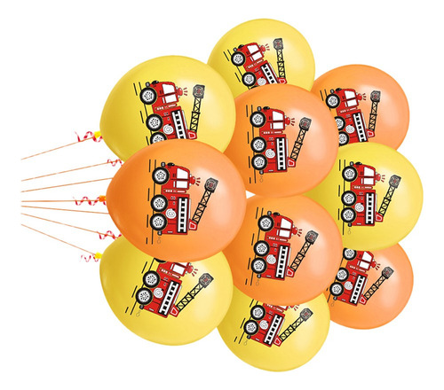 20pcs 12 Pulgadas Bomberos Impresión Globos Dibujos Animados