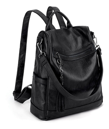 Mochila Antirrobo Para Mujer Monedero Pu Cuero Bordado ...