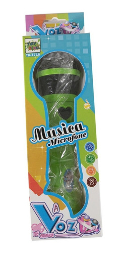 Microfone Infantil Com Som E Reprodução De Voz +pilha Grátis