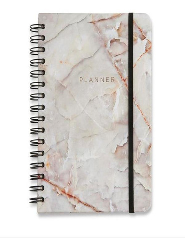 Planner Permanente Wire-o Minerais Semanal A5 Mármore Branc