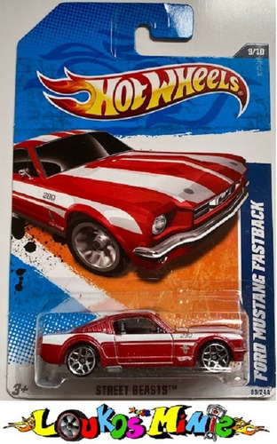 Hot Wheels Ford Mustang Fastback Street Beasts 2011 #89 Verm