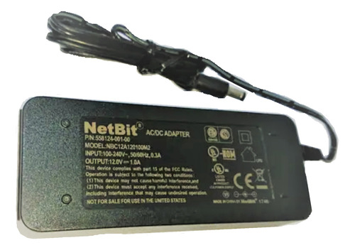 Adaptador De Voltaje Netbit 12v / 1a.