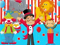 Comprar Kit Imprimible Circo Nene Candy Bar Cotillon Cumpleaños