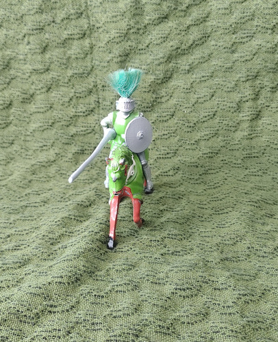Soldado Plomo Hueco Timpo 1950 Caballero Medieval 54mm Verde (Usado)
