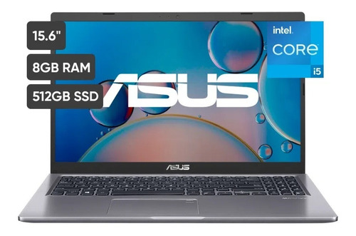 Imagen 1 de 4 de Laptop Asus X515 15.6' Fhd I5 11va 8gb 512ssd W11 Lec.huella
