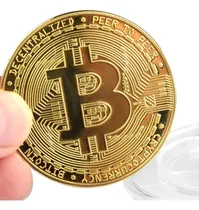 Comprar Moneda Fisica Bitcoin Btc - Banada En Oro  | Coleccion | 15g