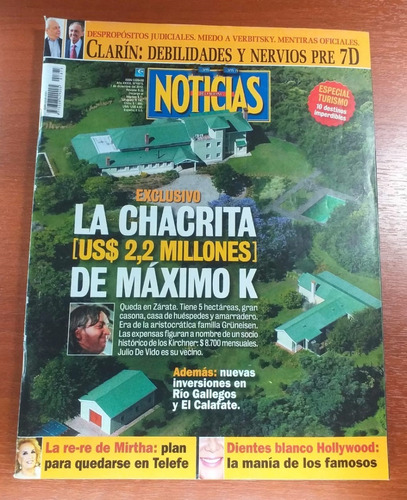 Revista Noticias 1 Diciembre 2012 La Chacrita De Máximo K