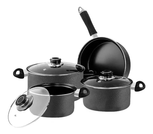 Batería De Cocina Wonder Cook Hjbcsc090000 Color Gris 7 Piezas