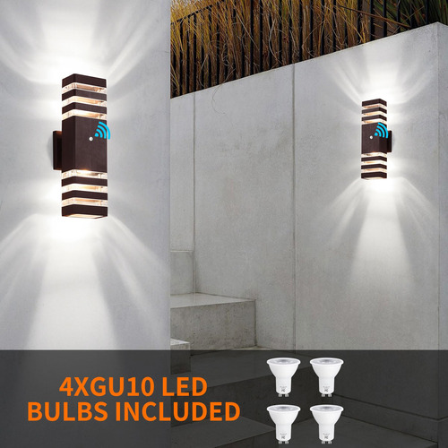 Luces De Pared Exteriores Café Modernas Impermeables Paquete