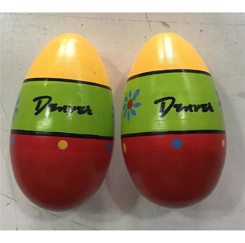 Huevos Maracas Par Madera Mix Color