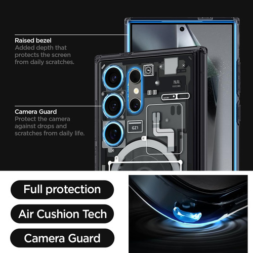 Anillo Metálico Case Spigen Ultra Hybrid Magfit Galaxy S24 U