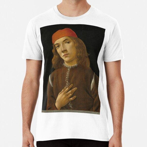 Remera Retrato De Un Hombre Joven - Sandro Botticelli Algodo