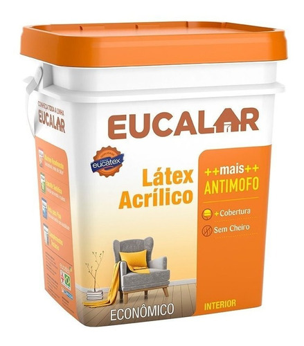 Tinta Acrílica Eucalar 18 Litros Verde Piscina Fosco
