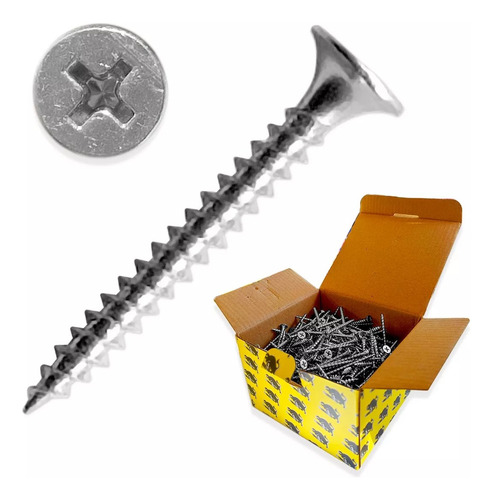 750 Tornillo Vulcanita Negros 6 X 2 1/2 Pulgadas 2kg