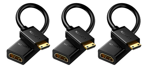 Kit 3 Cabo Adaptador Ugreen Mini Hdmi P/hdmi Fêmea 20cm