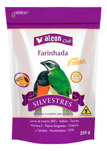 Alcon Club Farinhada Silvestres Trinca-ferro, Curió - 250g