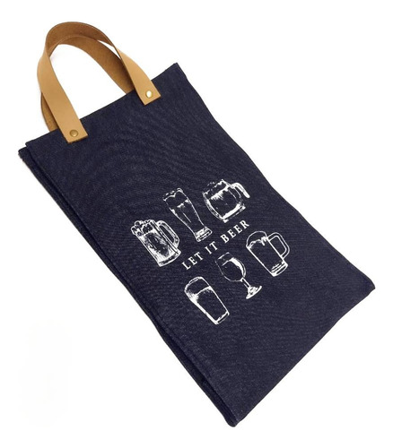 Bolsa Jean Y Cuero Para Botella De Cerveza Factura A O B