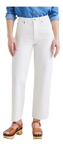 Jeans Mujer Jean Cut Straight Fit Blanco Dockers