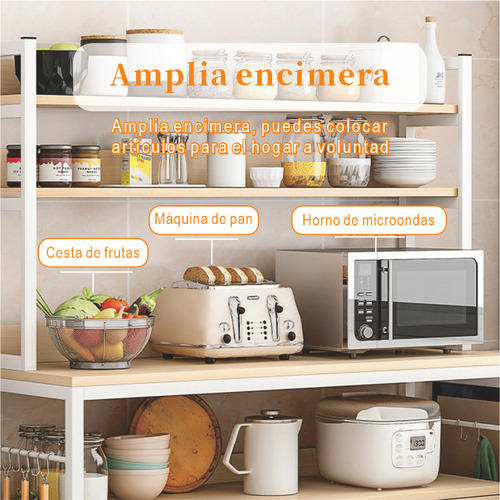 Aparador De Cocina Con Estantes Y Almacenamiento Multiuso