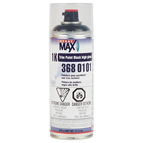 Spray Max 3680101 Pintura De Acabado Brillante Negra.