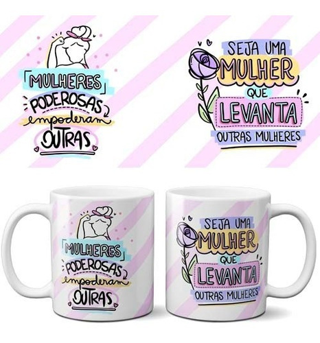 Kit Digital Artes Canecas Dia Das Mulheres Mulher Pandoca