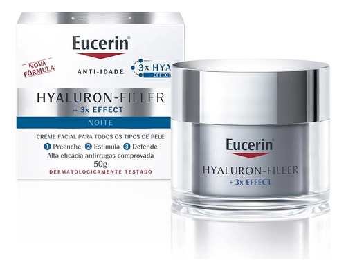 Creme Anti-idade Eucerin Hyaluron Filler + 3x Effect Noite.