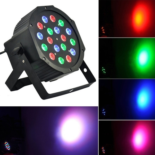 Imagen 4 de 6 de Cañón Led Reflector 18x1 Rgb Audio Rítmico Estrobo Mayoreo