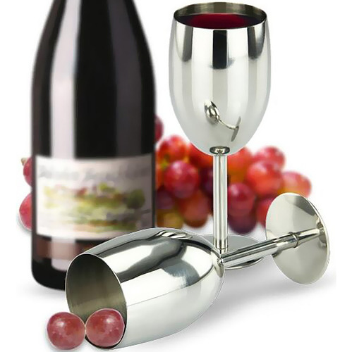 3pcs Elegante Copa De Vino De Plata Copa Copa De Jugo De