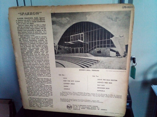 Lp Sparrow - Com Cyril Diaz Orchestra - Importado Raro (Usado)