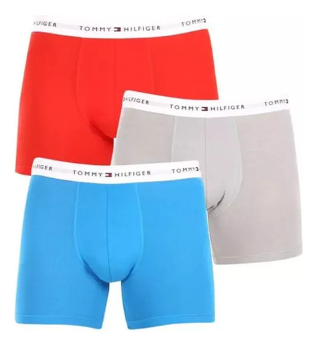 Boxer Tommy Hilfiger 3p Boxer Brief Azul Hombre Um0um02941-0