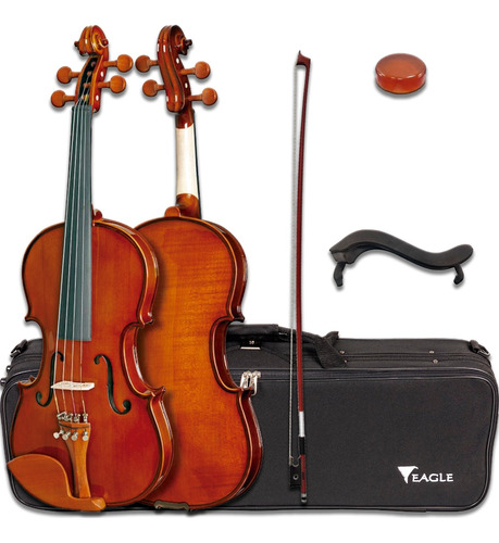 Violino Eagle 4/4 Ve441 + Case, Breu, Arco E Espaleira