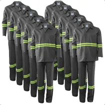 Comprar 10 Uniformes Refletivos Jaleco Manga Longa Cu002F Botão E Calça