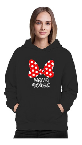 Poleron Mama Mouse Minnie Mouse Dia De La Madre Mujer Regalo Moda Mujer Canguro Con Capucha