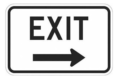 Lyle T1-1903-eg_18x12 Exit Sign For Parking Lots, 12 In  Aad