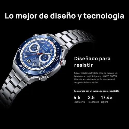 Smartwatch Huawei Watch Ultimate de Titânio Azul com Tela AMOLED