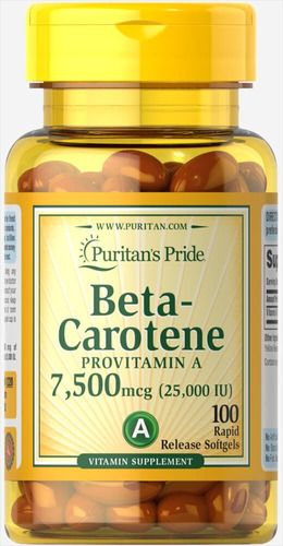 Pró Vitamina A - Beta Caroteno 25.000uis C/100 Importada