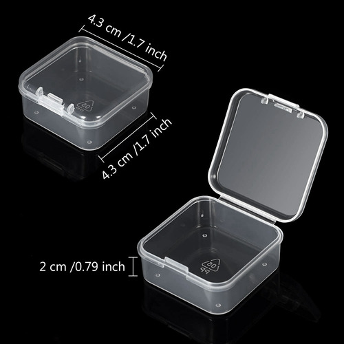 Crystally-12 Pieces Plastic Clear Storage Box For Collectin