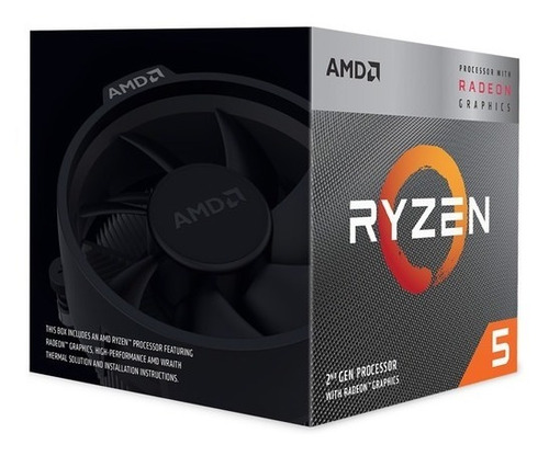 Procesador Amd Ryzen 5 3400g 3.7 Ghz + Radeon Vega