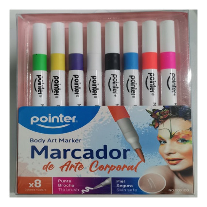 Marcador De Arte Corporal Pointer 8 Colores