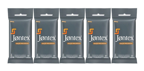 Imagem 1 de 6 de Kit 5x6 Preservativos Jontex Ereção Prolong (30 Camisinhas)