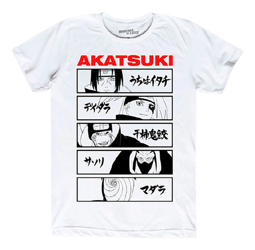 Playera Rostros De Akatsuki Hombre Máscara De Látex Naruto 