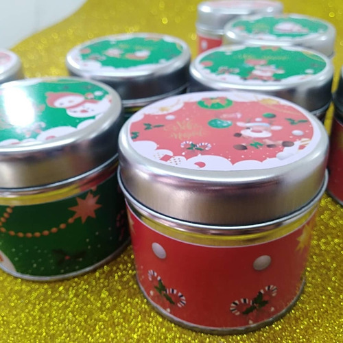 Latas Decoradas Navidad Con Chocolates