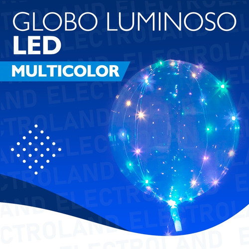 Globo Luminoso Led Cristal Multicolor Alambre Palito 18 PuLG