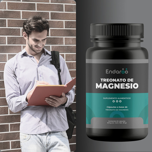 Treonato De Magnesio 500 Mg 60 Cápsulas Sabor Sin Sabor
