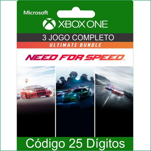 Need For Speed Conjunto Ultimate Xbox One Código 25 Dígitos